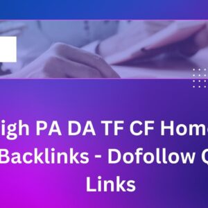 10 High PA DA TF CF HomePage PBN Backlinks - Dofollow Quality Link